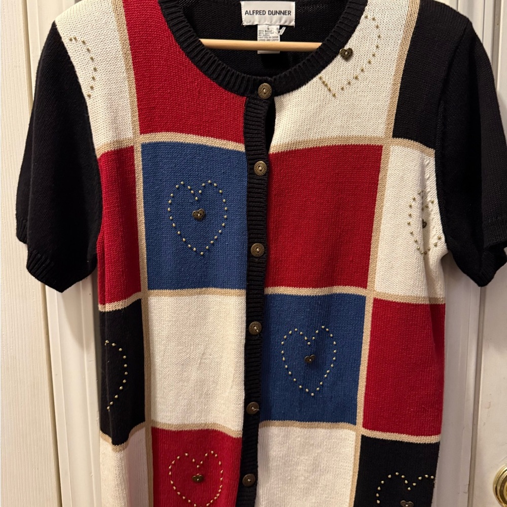 New Alfred Dunner Patchwork Sweater - image 2